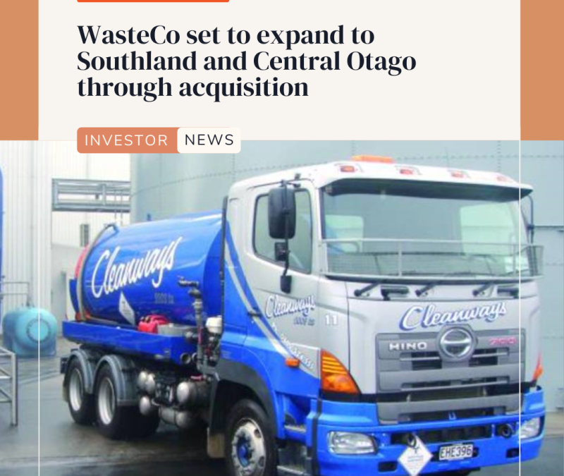 WasteCo Expands Its Presence in Central Otago and Southland with Strategic Acquisitions